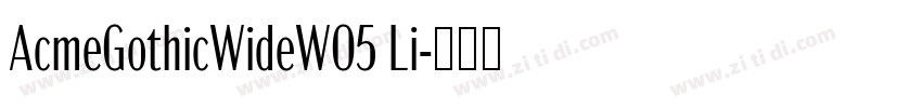 AcmeGothicWideW05 Li字体转换